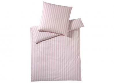 Elegante Bettwäsche Classic Stripes rosa